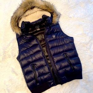 American Eagle Puffer Vest - Navy Blue